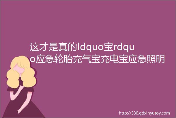 这才是真的ldquo宝rdquo应急轮胎充气宝充电宝应急照明宝